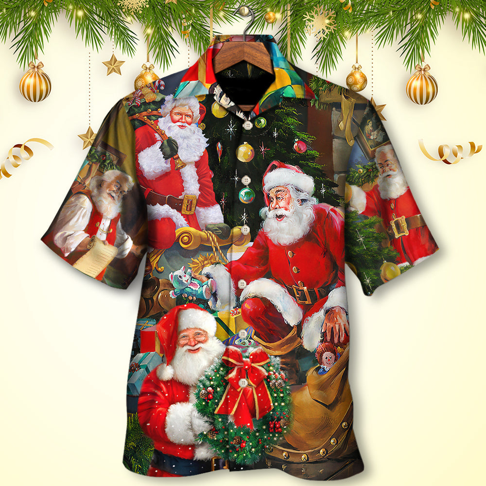 Christmas Santa Gift Holiday Is Coming Art – Hawaiian Shirt
