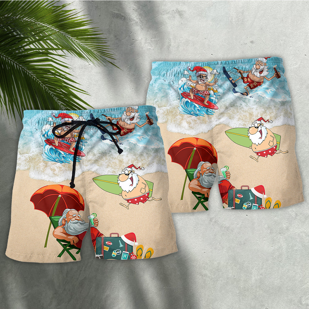 Christmas Santa Beach Holiday Fun – Beach Short