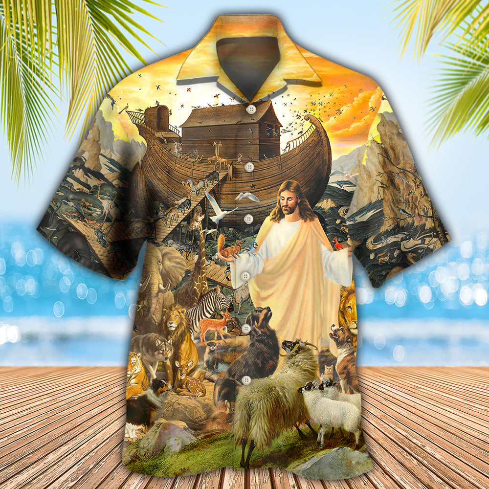 God Bless Animal Rescue Inspirational Faith Design – Hawaiian Shirt