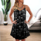 Skull Dark Rebel Quote – Women's Summer Sleeveless V-Neck Camisole Dress