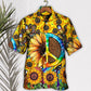 Hippie Sunflowers Peace Sign Style - Hawaiian Shirt
