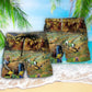 Farm Village Mountain Art - Beach Short