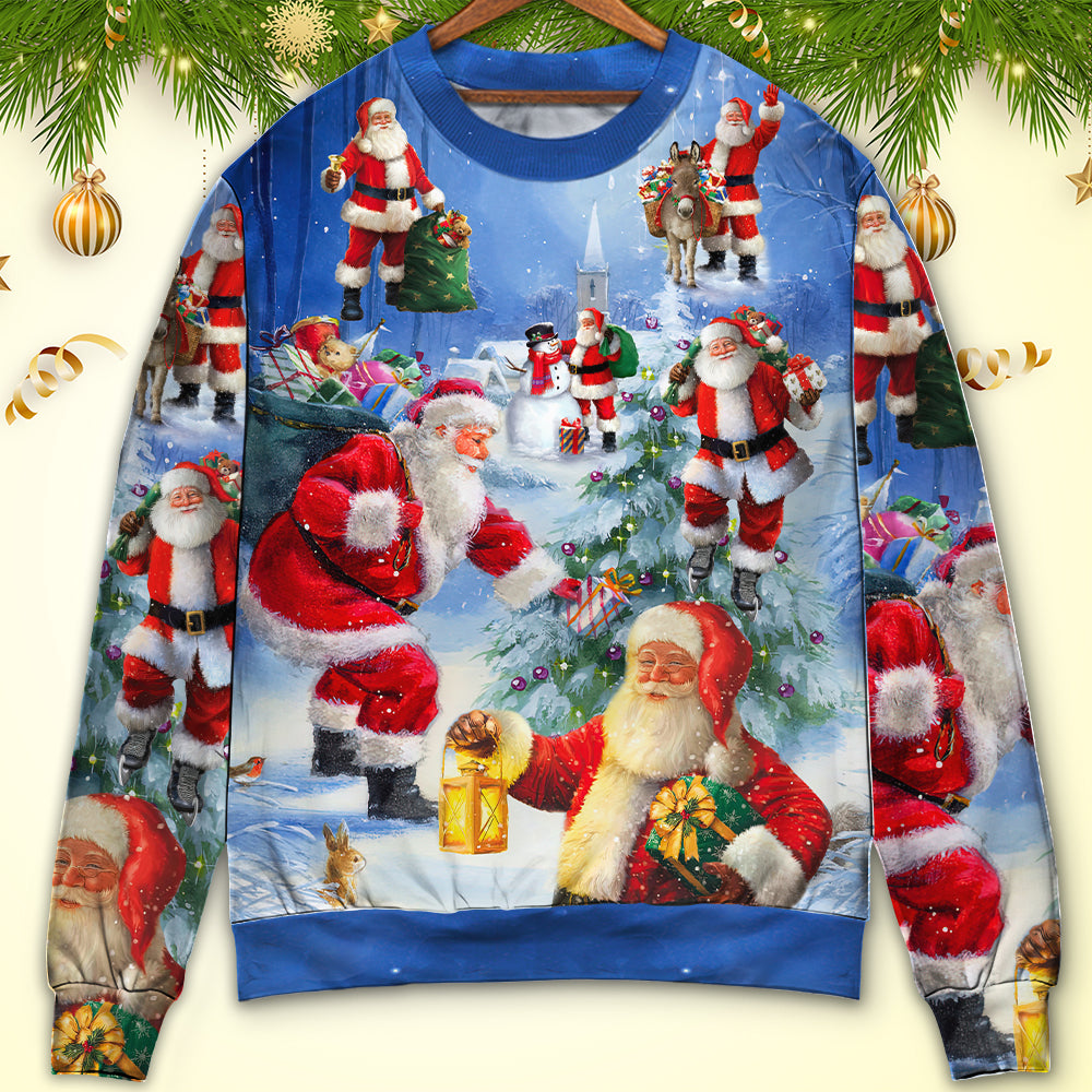 Christmas Santa Is Coming Story Night – Sweater - Ugly Christmas Sweater
