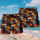 Eight Ball Fire Flame Billiard Art – Beach Short