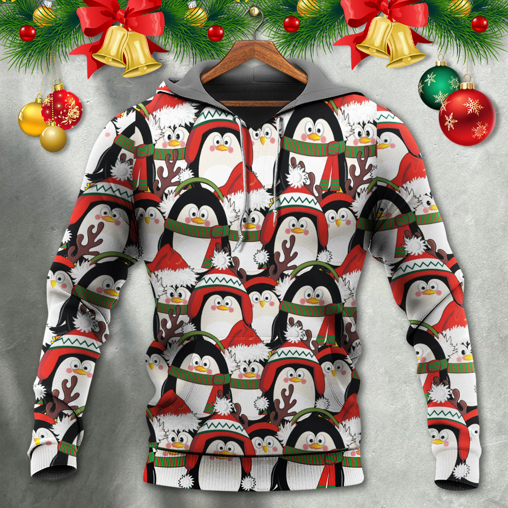 Christmas Penguin Cute Holiday Style - Hoodie