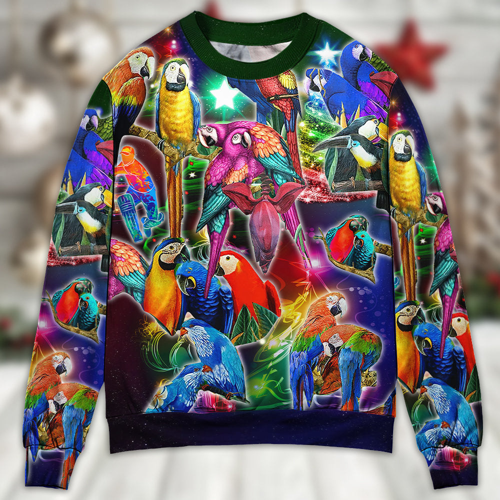 Parrot Tropical Merry Christmas – Sweater - Ugly Christmas Sweater