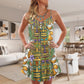 Tiki Tribal Mask Coconut Tropical – Women's Summer Sleeveless V-Neck Camisole Dress