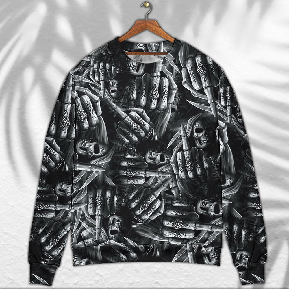 Skull Life Philosophy Dark Art – Sweater - Ugly Christmas Sweater