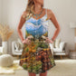 Hunting Deer Cool Art – Women's Summer Sleeveless V-Neck Camisole Dress