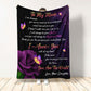 Purple Rose Butterfly Dear Mom Letter Flannel Blanket For Soft Bed Couch And Home Comfort