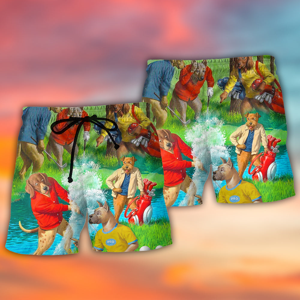 Golf Dog Cool Golf Lover – Beach Short