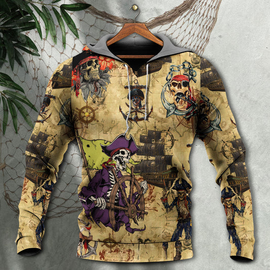 Pirate Skull Dark Art - 3D Hoodie
