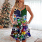 Fishing Merry Christmas Vibe – Women's Summer Sleeveless V-Neck Camisole Dress