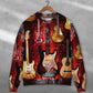Halloween Abstract Guitar Art Style – Sweater - Ugly Christmas Sweater