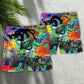 Monster Truck Colorful Art - Beach Short
