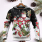 Christmas Cute Snowman Happy Xmas Cardinal - Hoodie