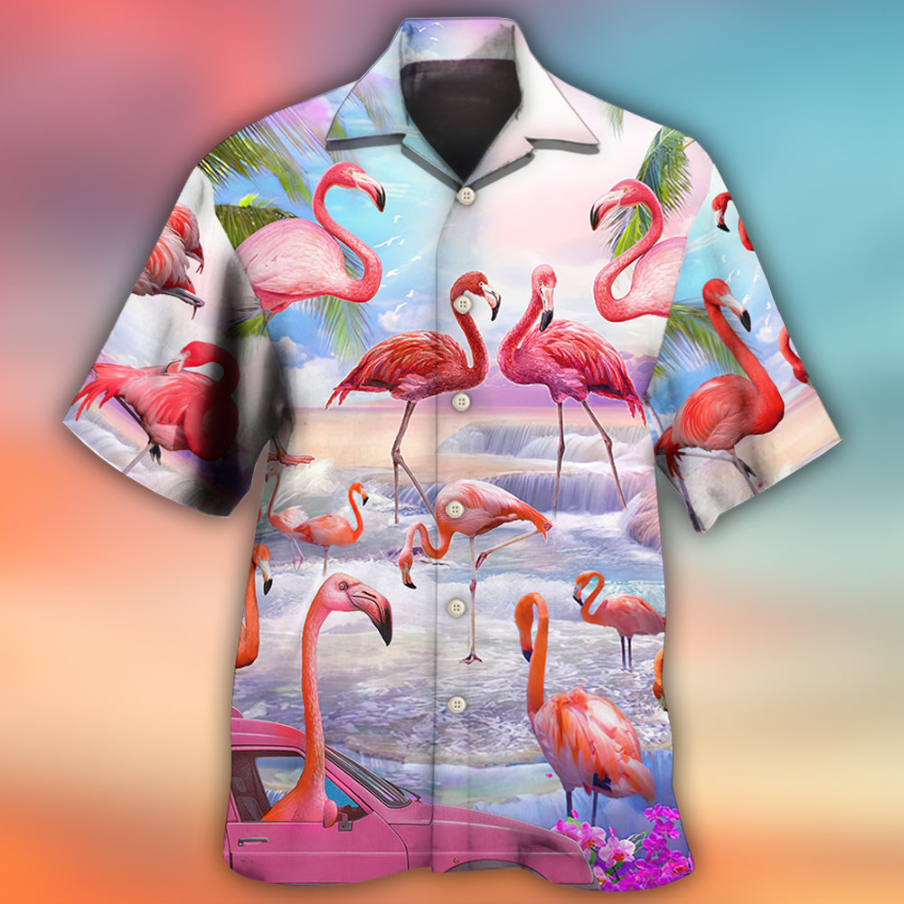 Flamingo Paradise Tropical Summer - Hawaiian Shirt
