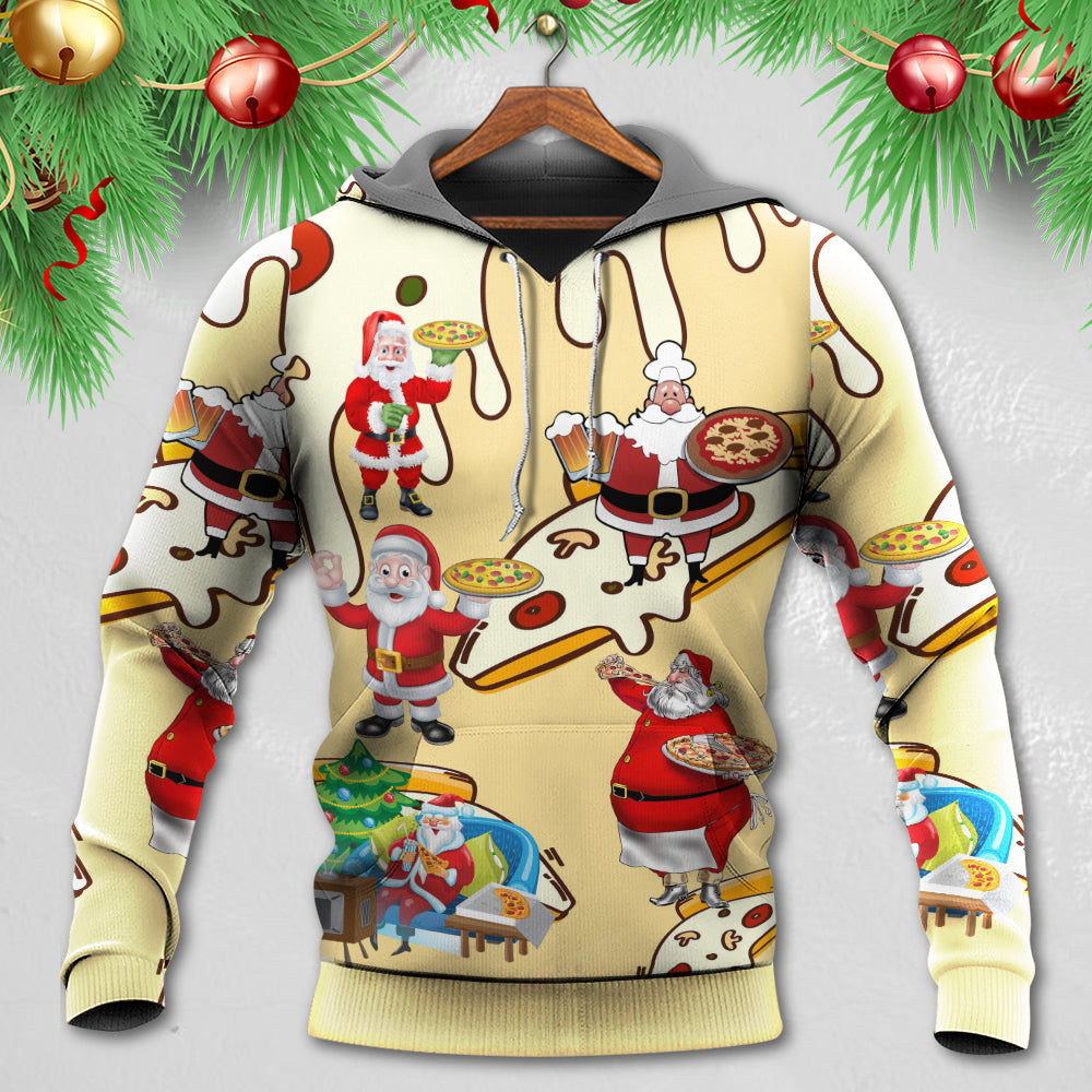 Santa Pizza Night Christmas - 3D Hoodie