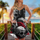 Skull Love Rose Gothic Style – Women's Summer Sleeveless V-Neck Camisole Dress