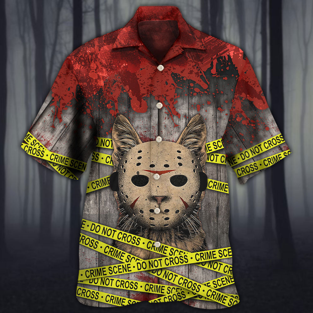 Halloween Horror Cat Spooky Art – Hawaiian Shirt