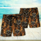 Skull Bullet Head Shot Fire - Beach Short - Owls Matrix LTD