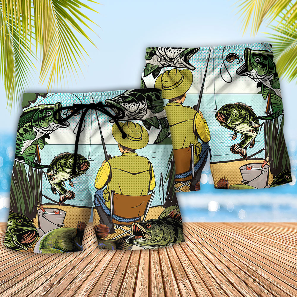 Fishing Funny Saved Me Quote - Beach Short