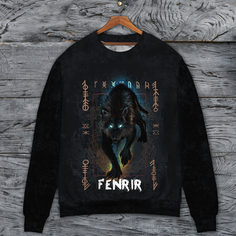 Viking Wolf Mythic Power Style – Sweater - Ugly Christmas Sweater