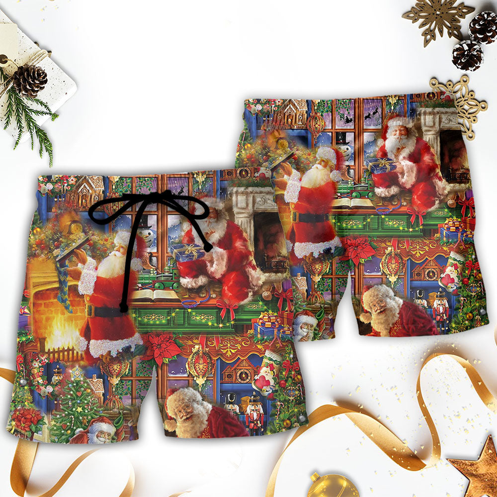 Classic Santa Merry Christmas - Beach Short