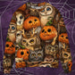 Halloween Owl Pumpkin Pattern Art – Sweater - Ugly Christmas Sweater