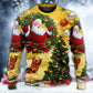 Christmas Tree Yellow Santa Claus – Sweater - Ugly Christmas Sweater