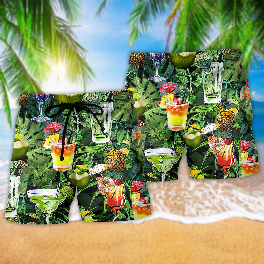 Cocktail And Fruit Summer Vibes – Beach Short
