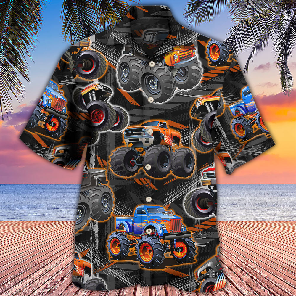 Monster Truck Racing Action Art – Hawaiian Shirt