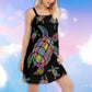 Hippie Turtle Ocean Love – Women's Summer Sleeveless V-Neck Camisole Dress