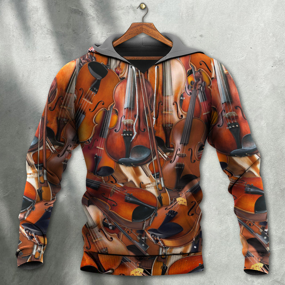 Violin Elegant Instrument Quote - 3D Hoodie