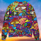 Hippie Mushroom Colorful Lover Art – Sweater - Ugly Christmas Sweater
