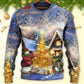 Christmas Santa Reindeer Snowman Family Love Light Art – Sweater - Ugly Christmas Sweater