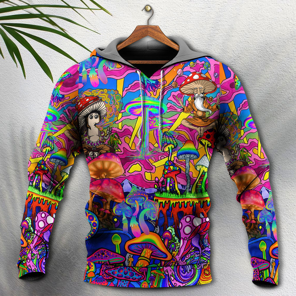 Hippie Magic Trippy Mushroom Art - Hoodie