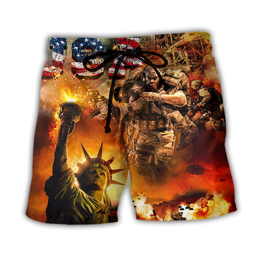 Veteran USA Independence Art – Beach Short