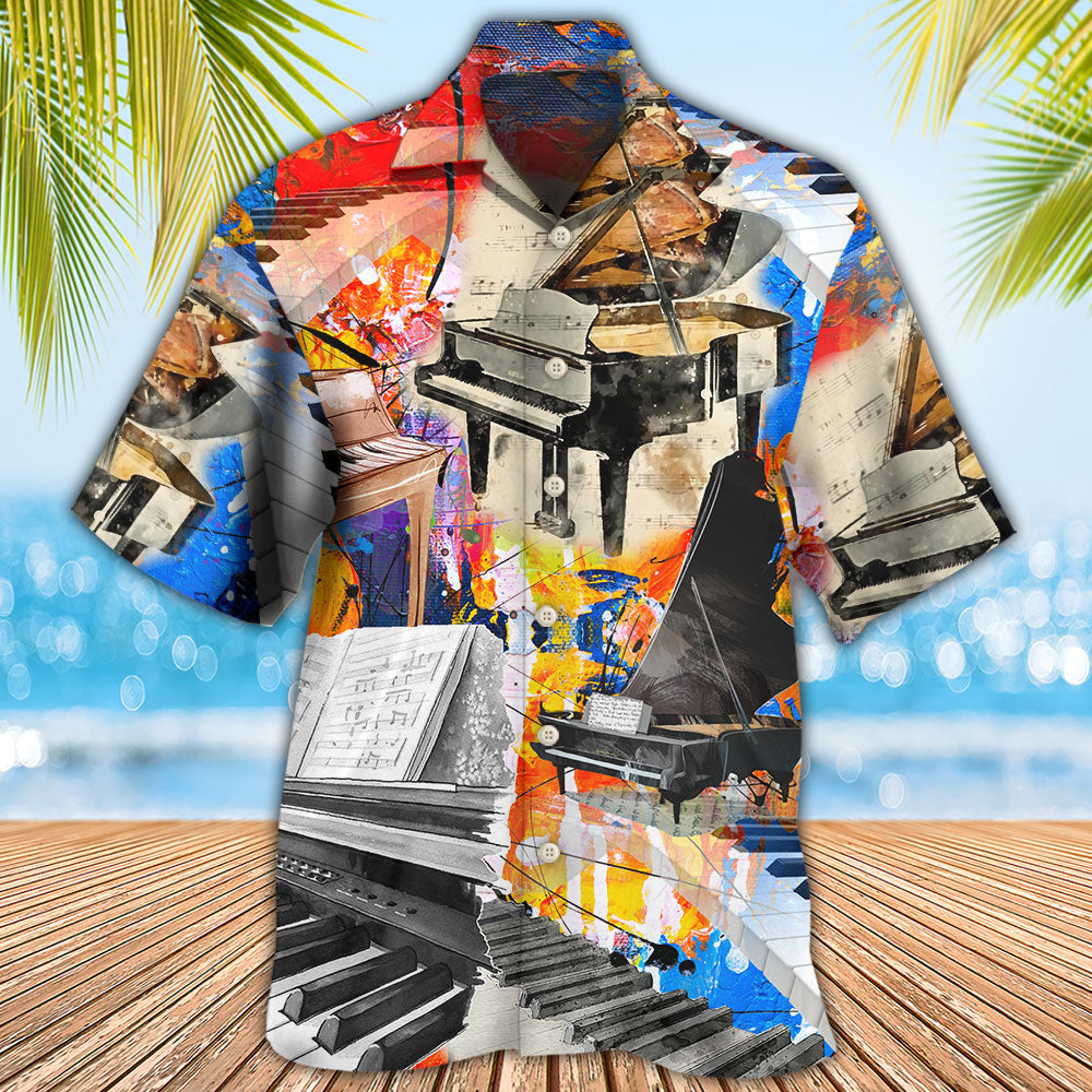 Piano Painting Music Lover Art – Hawaiian Shirt