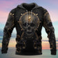 Golden Skull True King Quote Art – 3D Hoodie