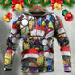 Christmas Dog Colorful Art With Love - Hoodie