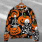 Halloween Skeleton Pumpkin Art – Sweater - Ugly Christmas Sweater