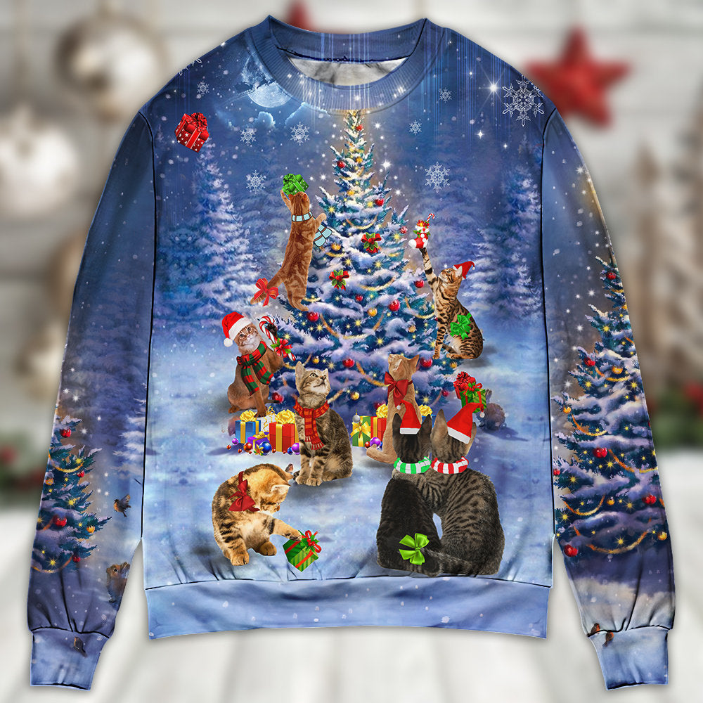 Christmas Cats Love Christmas Tree – Sweater - Ugly Christmas Sweater
