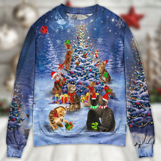 Christmas Cats Love Christmas Tree – Sweater - Ugly Christmas Sweater