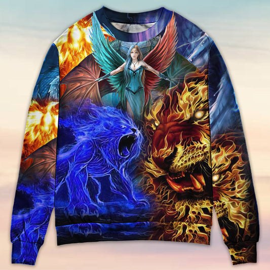 Mystic Dragon Fantasy Art Style – Sweater - Ugly Christmas Sweater
