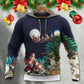 Christmas Santa Giving Gifts Christmas Night - Hoodie