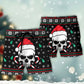 Christmas Skull Santa Hat Candy Art – Beach Short