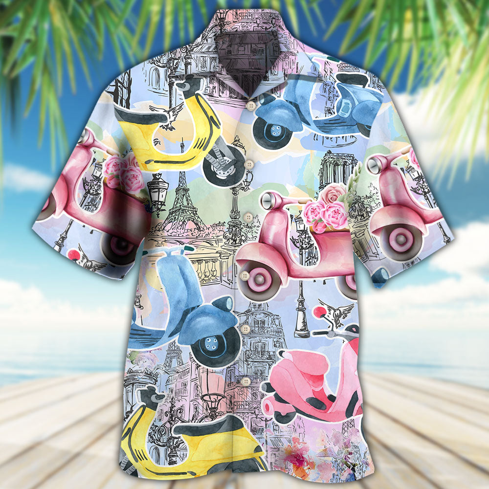 Scooter And City Urban Art – Hawaiian Shirt