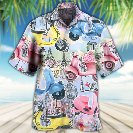 Scooter And City Urban Art – Hawaiian Shirt