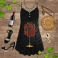 Wine Summer Vibes Why Not – Women's Summer Sleeveless V-Neck Camisole Dress